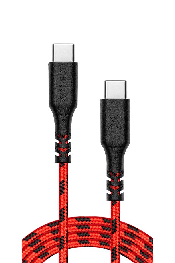 TypeC to TypeC iPhone ve Samsung için Hızlı Şarj ve Data Kablosu 200cm Hasır (Kırmızı) - 5