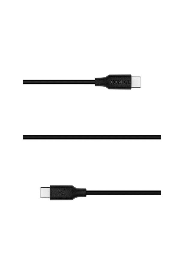 Type-C to Type-C iPhone ve Samsung Modelleri için Hızlı Şarj ve Data Kablosu 40cm (Siyah) - 3