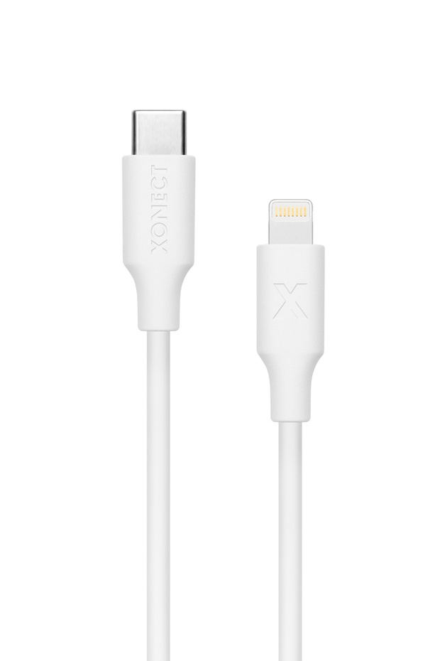 Type-C to Lightning iPhone Modelleri için Hızlı Şarj ve Data Kablosu 40 cm (Beyaz) - 1