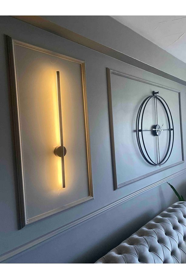 75 CM GOLD KASA SARI IŞIK ELEKTRİKLİ ANAHTARLI ÇUBUK-STİCK-TABLO-KORİDOR-YATAK BAŞI APLİK - BİR ADET - 6