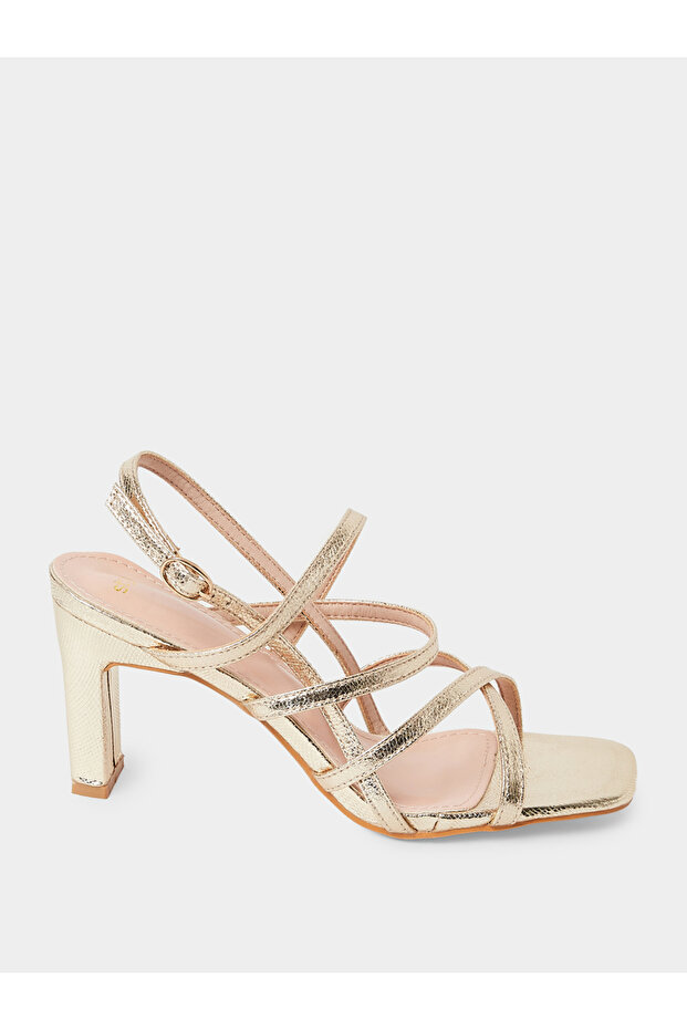 صندل بكعب متوسط ​​وشريط رفيع - 2