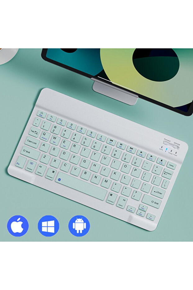 لوحة مفاتيح لاسلكية للألعاب مزودة بتقنية البلوتوث 78 مفتاحًا - متوافقة مع نظام التشغيل Android IOS Windows Mini - 2