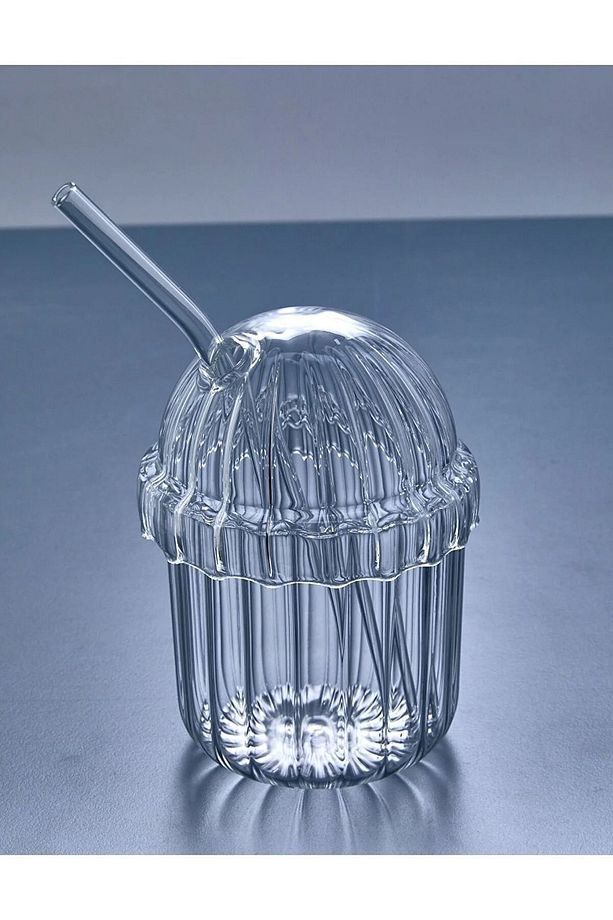 2 Adet Kapaklı Pipetli Pinterest Bardak | Soğuk Kahve Ve Sunum Bardağı | 430 ml - 2