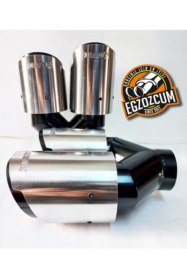 90 mm. Dışı krom sağ/sol takım (2 adet) çift çıkış  Akrapoviç egzoz ucu - 3