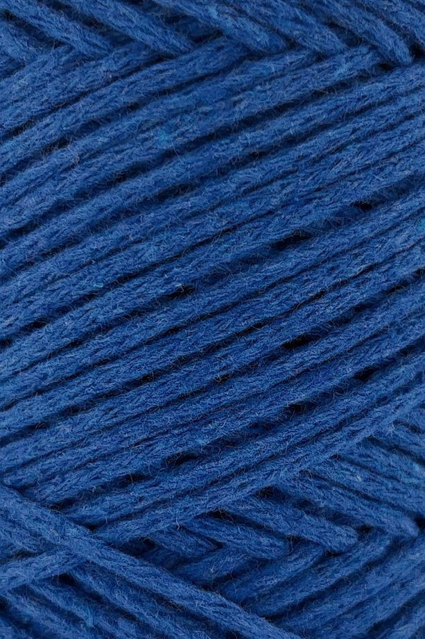 Premium Koton Pamuk Makrome İpi 2mm Cotton Zincir Makrome Çanta İpi Supla İpi Koton İp Saks Mavisi - 2