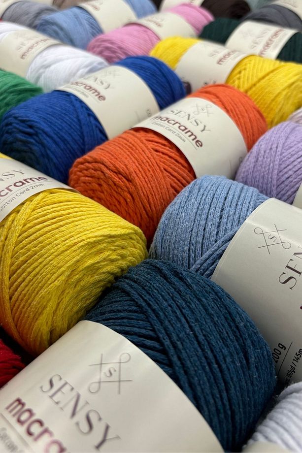 Premium Koton Pamuk Makrome İpi Acı Kahve 2mm Cotton Zincir Makrome Çanta İpi Supla İpi Koton İp - 7