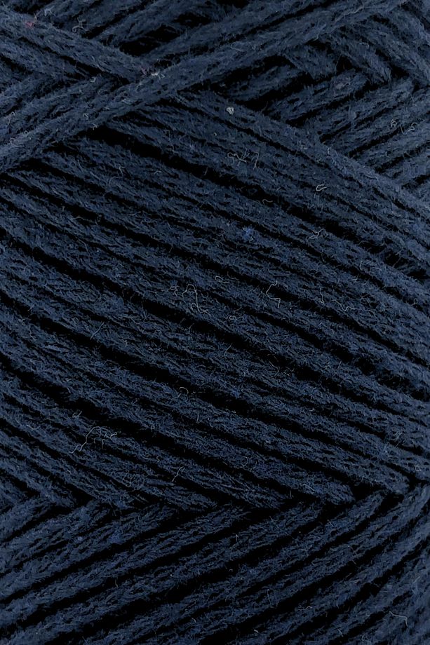 Premium Koton Pamuk Makrome İpi Lacivert 2mm Cotton Zincir Makrome Çanta İpi Supla İpi Koton İp - 2