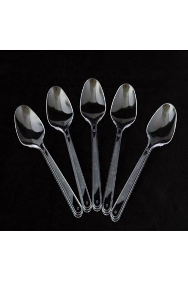 Plastik Lux Sert Kaşık 100 Adet - 1
