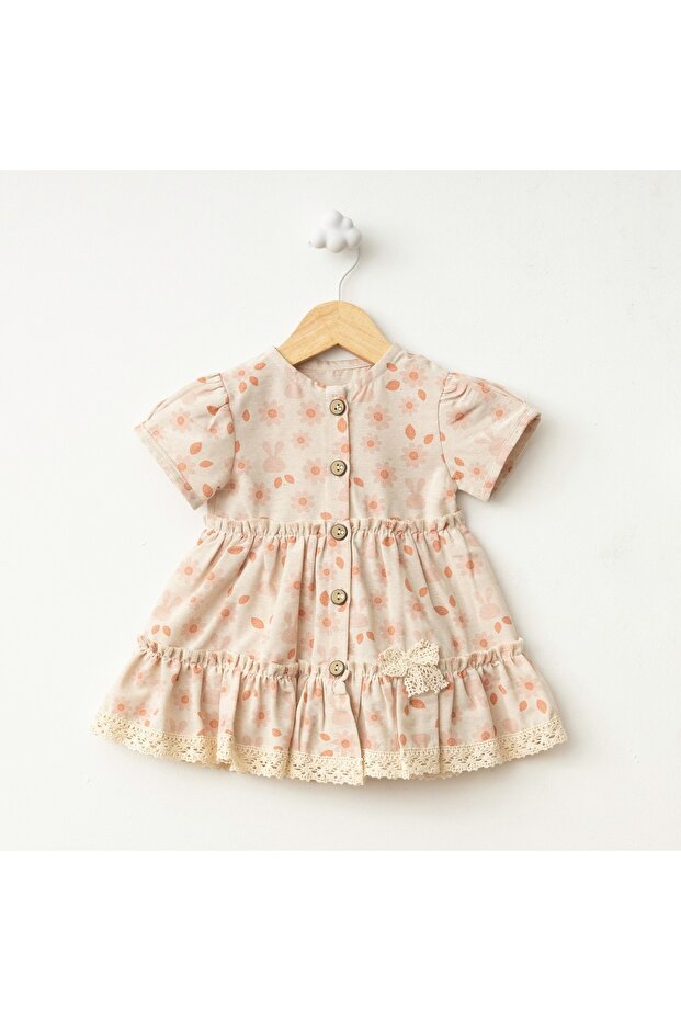 Baby Fou Flower Print Button Dress