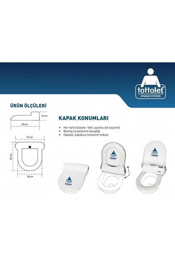Elektrikli-Ledsörlü® Otomatik Hijyenik Klozet Kapak Sistemi Ve Rulo Paketi 15 Adet Rulo - 3