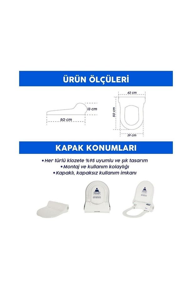 Elektrikli-Ledsörlü® Otomatik Hijyenik Klozet Kapak Sistemi Ve Rulo Paketi 15 Adet Rulo - 4