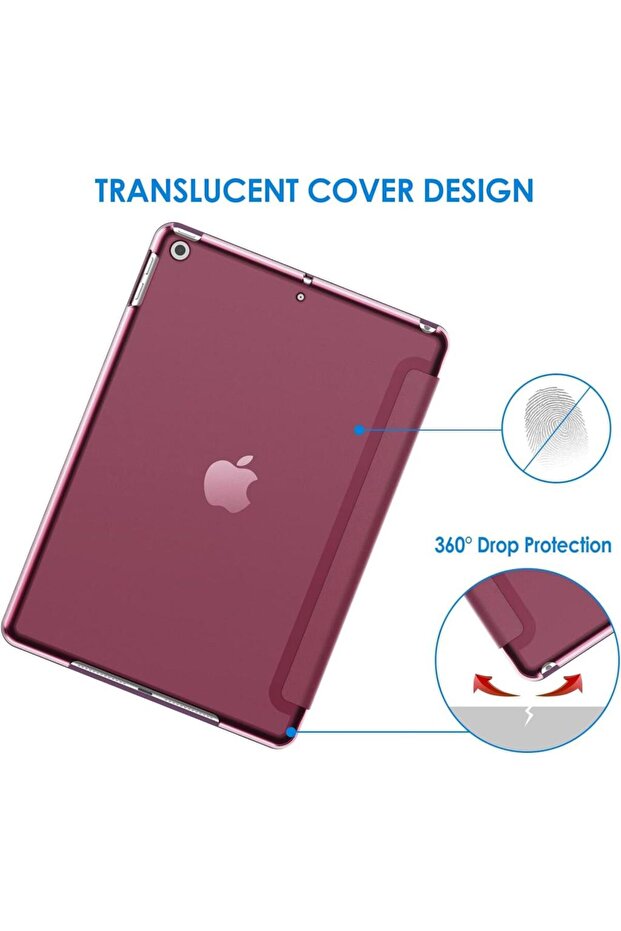 Apple iPad 9. Nesil 10.2 Kılıf PU Deri Smart Standlı Case A2602 A2603 A2604 A2605 - 3