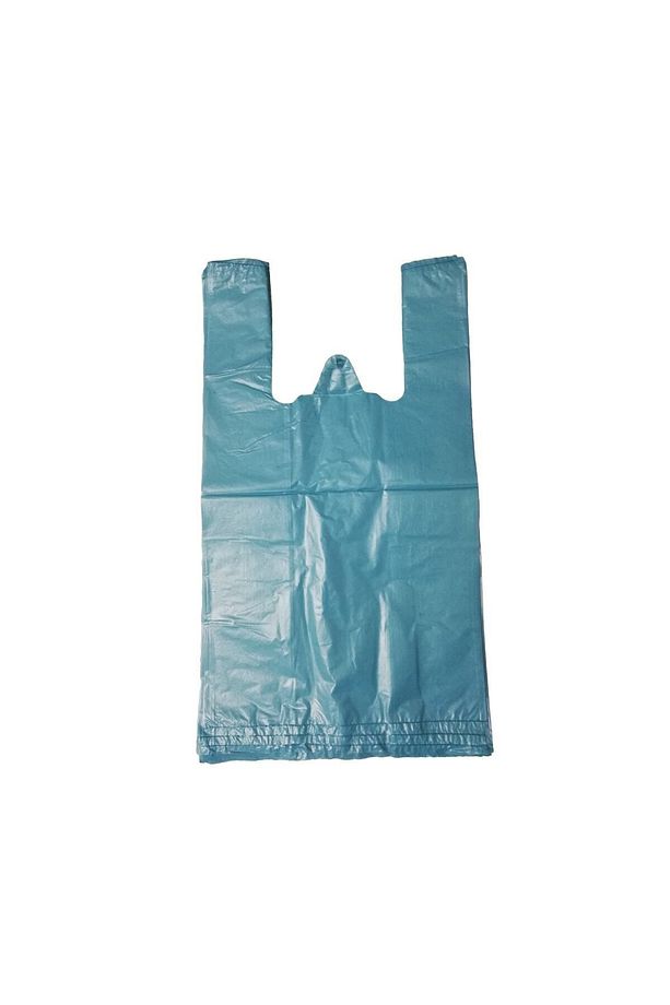 Kalın Mavi Poşet Büyük Boy 1 Kg Hışır Atlet Poşet Market Manav Poşeti Çöp Poşeti - 3