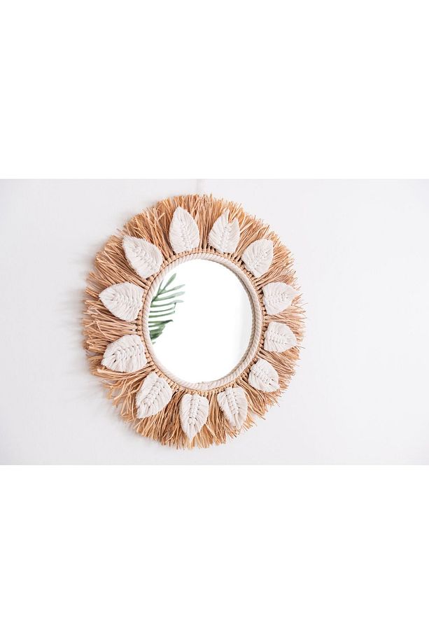 Leaffy Hasır Ayna 45cm - 4