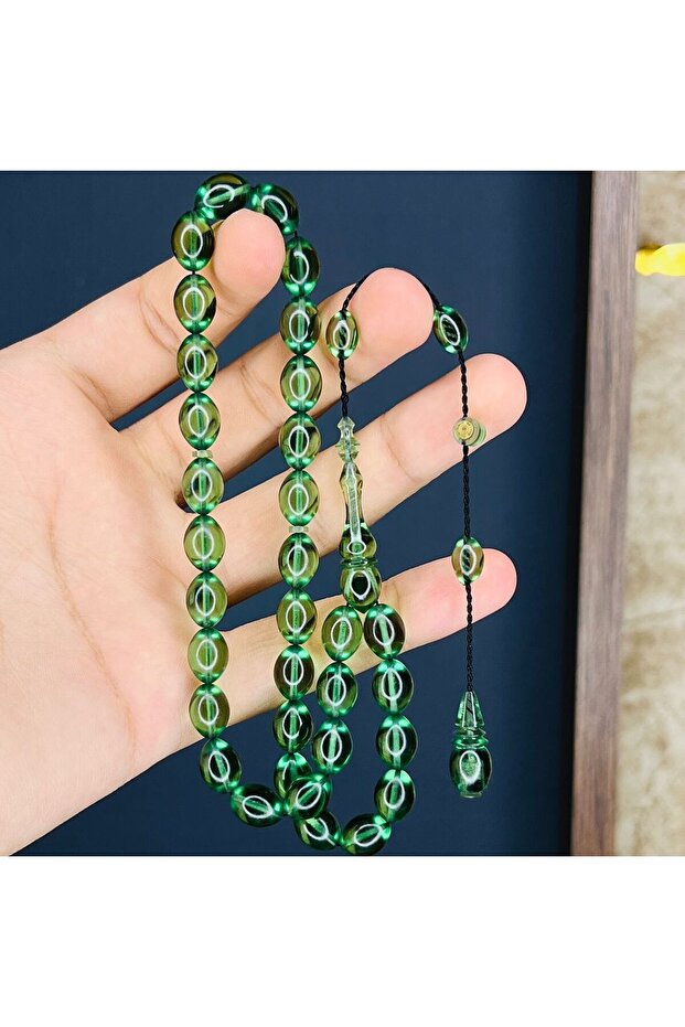 Water Green Wrist Length Special Workmanship Fire Amber Prayer Beads