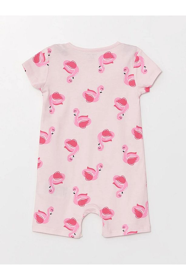 LCW baby Bisiklet Yaka Kız Bebek Tulum 2'li - 7