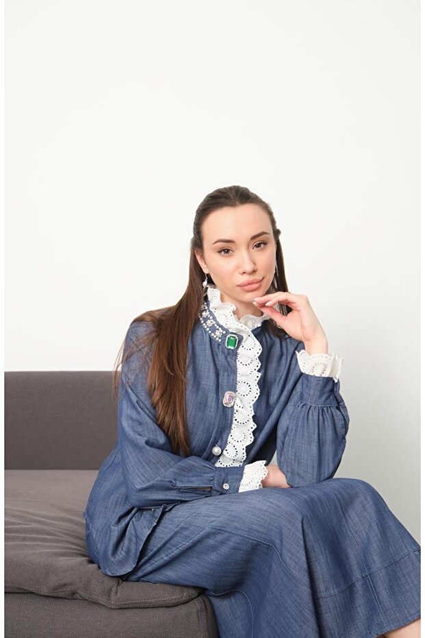 KONTES KOT GÖMLEK MAVİ - 2