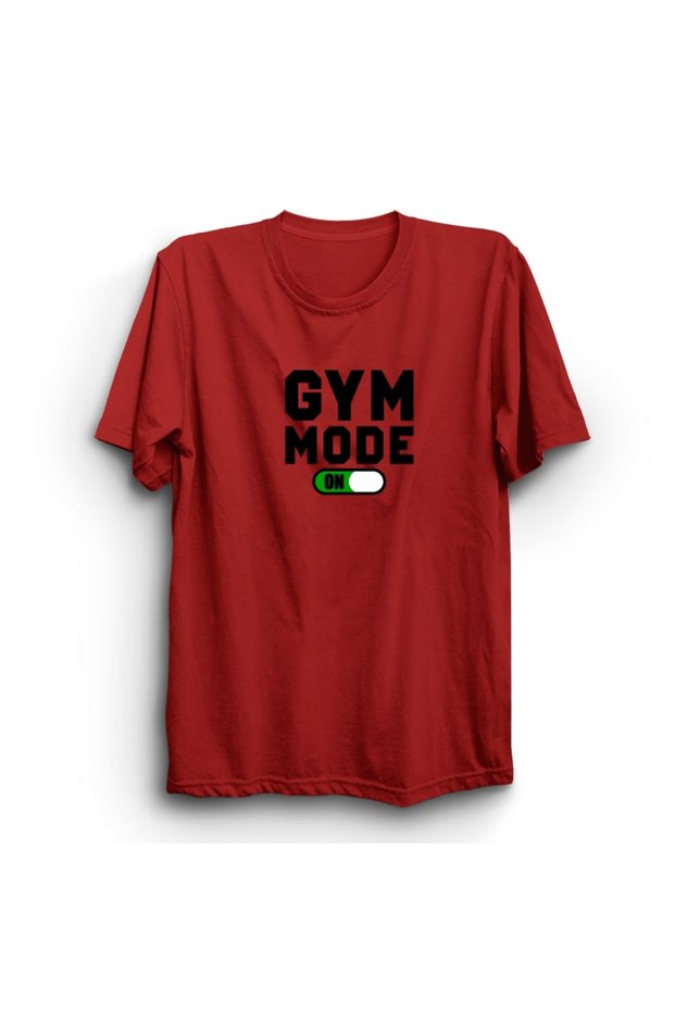 Gym Mode, Sports Mode, Training, Body Building, Bodybuilding, Printed 100% Cotton T-Shirt