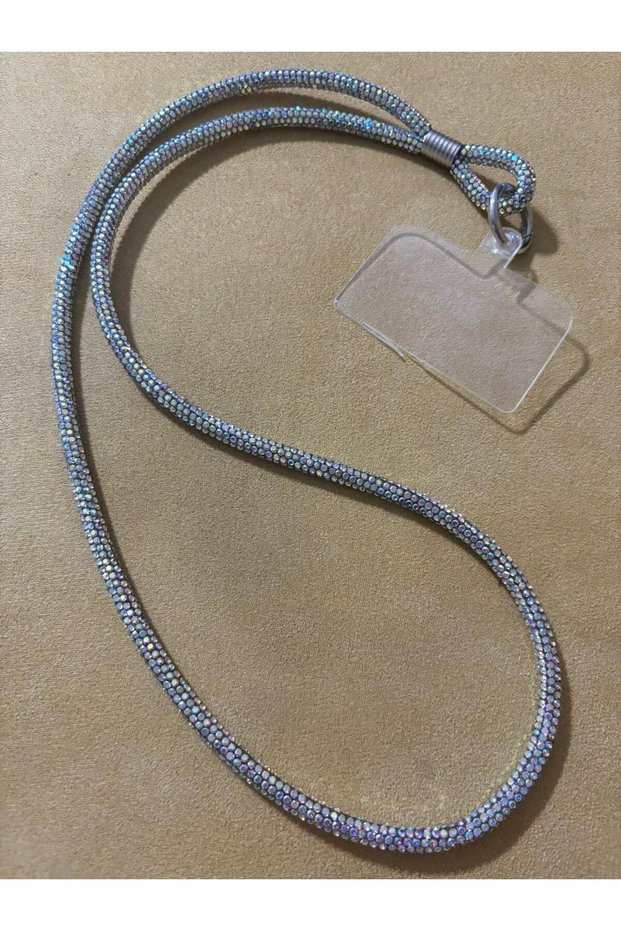 Long Neck Strap with Crystal Stone and Janjan Compatible with All Phones