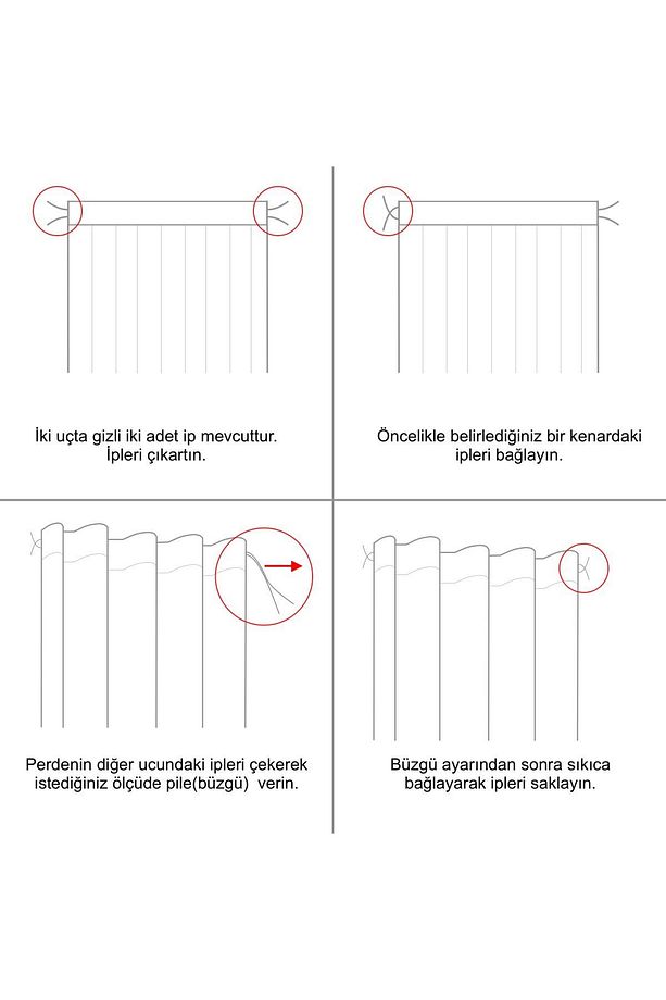 Kadife Dokulu Ekstrafor Büzgülü Elma Kırmızısı Yüksek Kalite Fon Perde Tek Kanat - 6