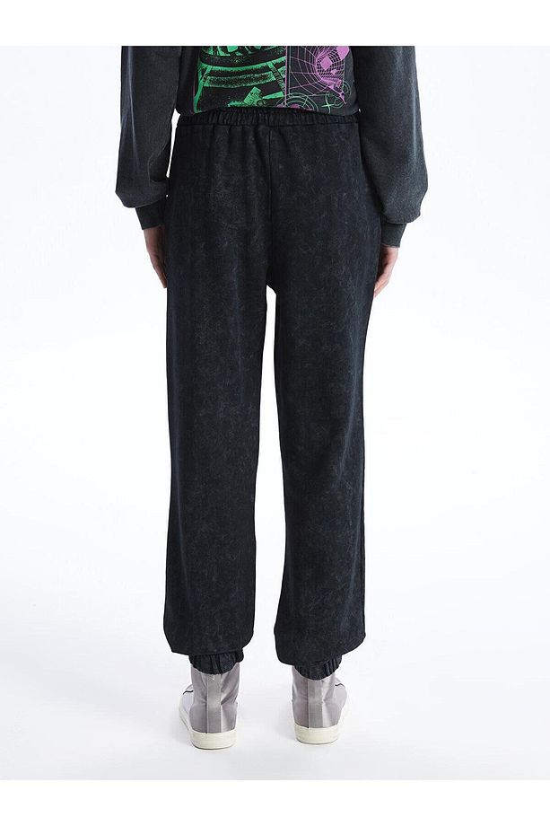 XSIDE Kadın Beli Lastikli Düz Jogger Eşofman Altı - 4