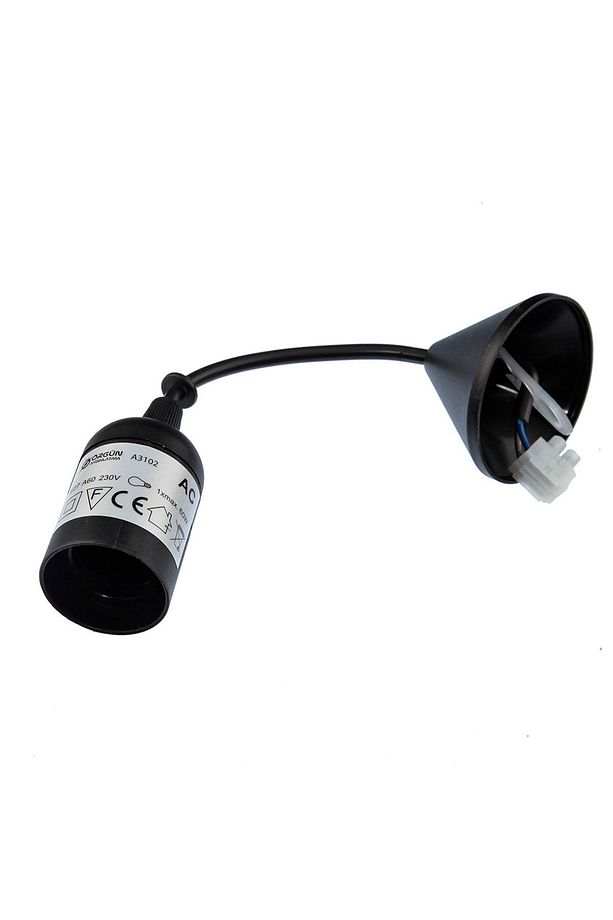 Kablolu Sarkıt E27 Duylu E-27 Kablolu Duy E 27 Duylu Kablolu Sarkıt Siyah - 3
