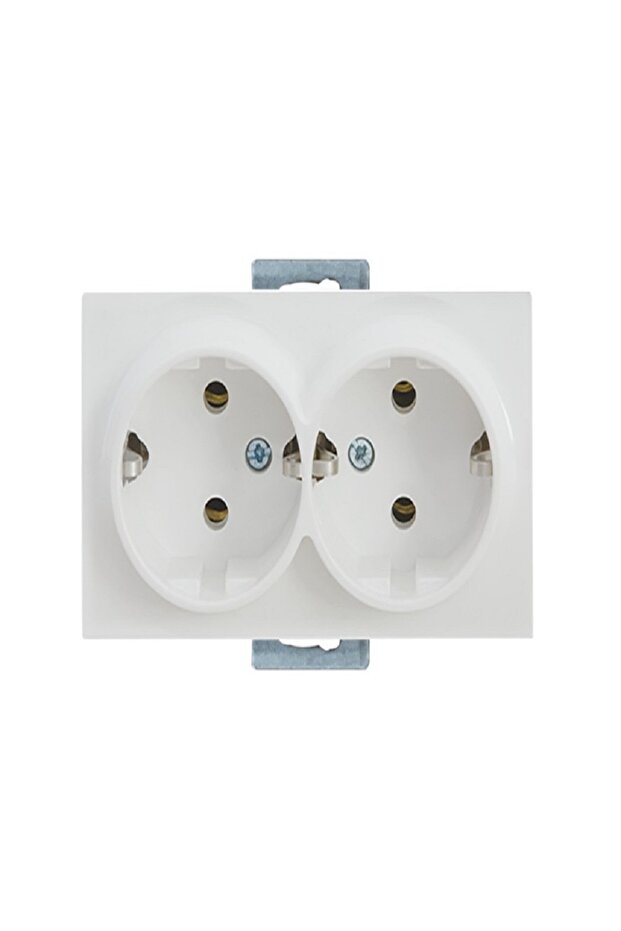 مقبس ريتا الأبيض المزدوج المؤرض - 1