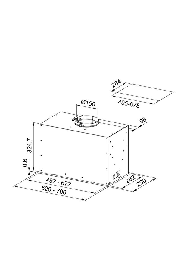 Box Flush Evo Fbfe Bk Matt A70 Matte White Aspiratör - 2