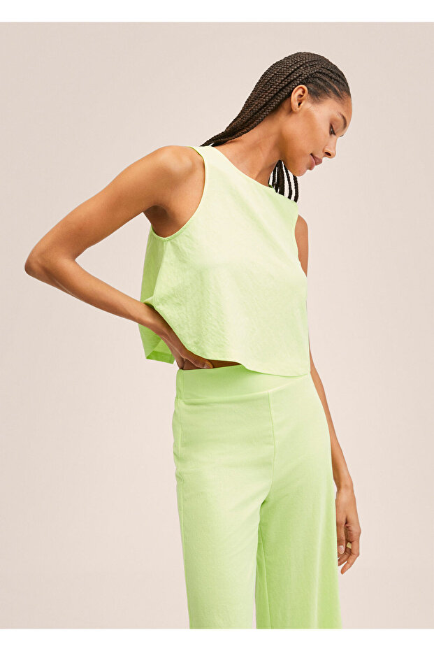 Kadın Lime Yeşili Pantolon - 6