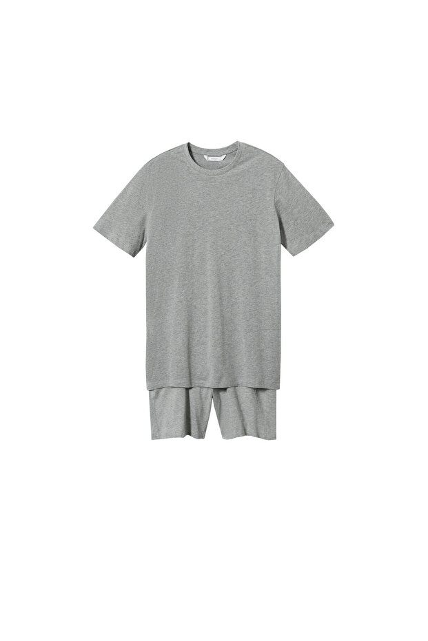 Men's Metal Gray Pajama Set - 4