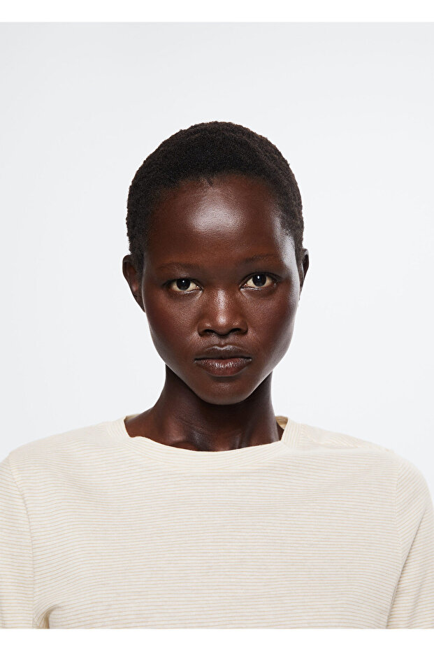 Kadın Natürel T-Shirt - 5