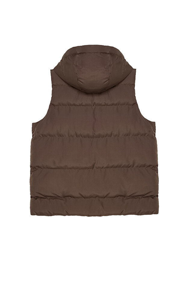 Kapucnis khaki steppelt szezonális mellény - normál szabású TBBAW24BH00002 - 8