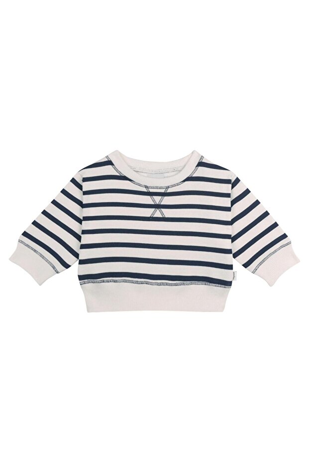 Çizgili Sweatshirt - 2