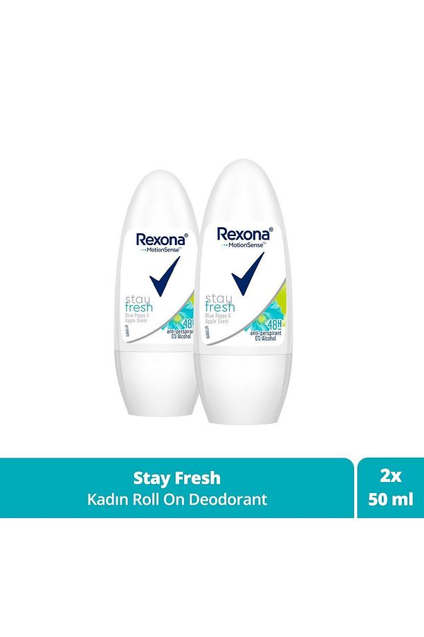 Kadın Roll On Deodorant Stay Fresh Mavi Gelincik Ve Elma 50 ml X2 Adet - 1