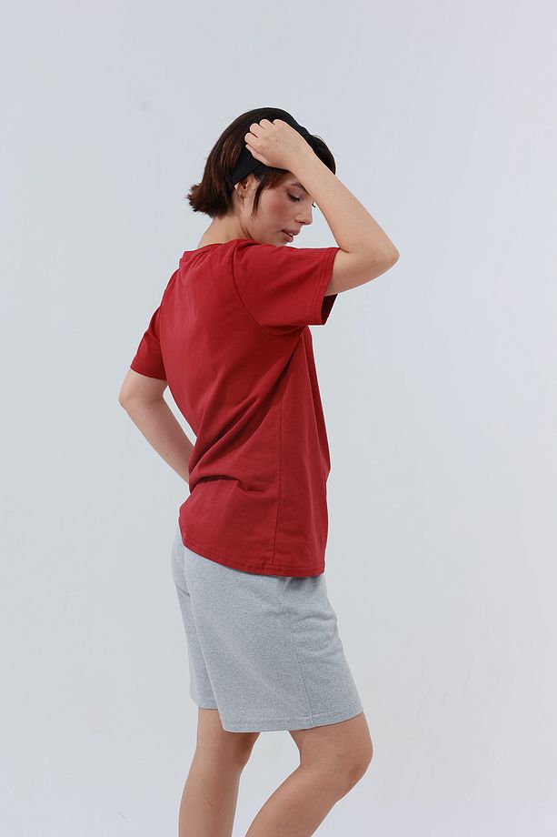 Kadın Oversize Kalıp Şort Bermuda - 5