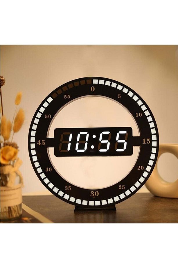 3d Led Dijital Elektronik Modern Duvar Ve Masa Saati Tarih Derece - 1