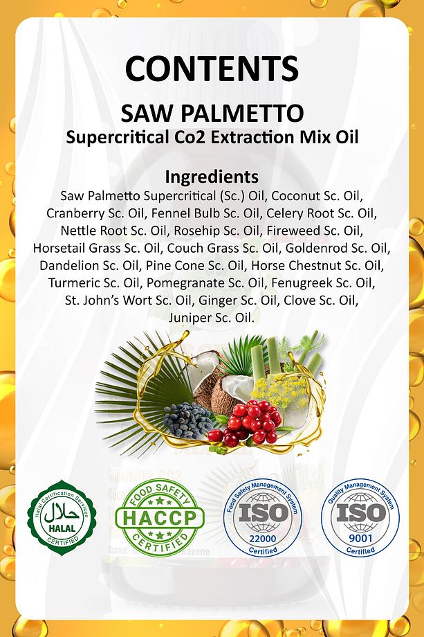 Cüce Palmiye Süperkritik Yağı 50 ml (SAW PALMETTO SUPERCRİTİCAL MİX OİL) - 4
