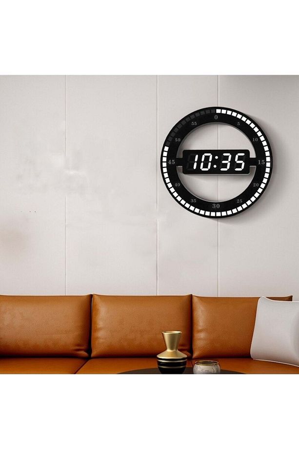 3d Led Dijital Elektronik Modern Duvar Ve Masa Saati Tarih Derece - 8