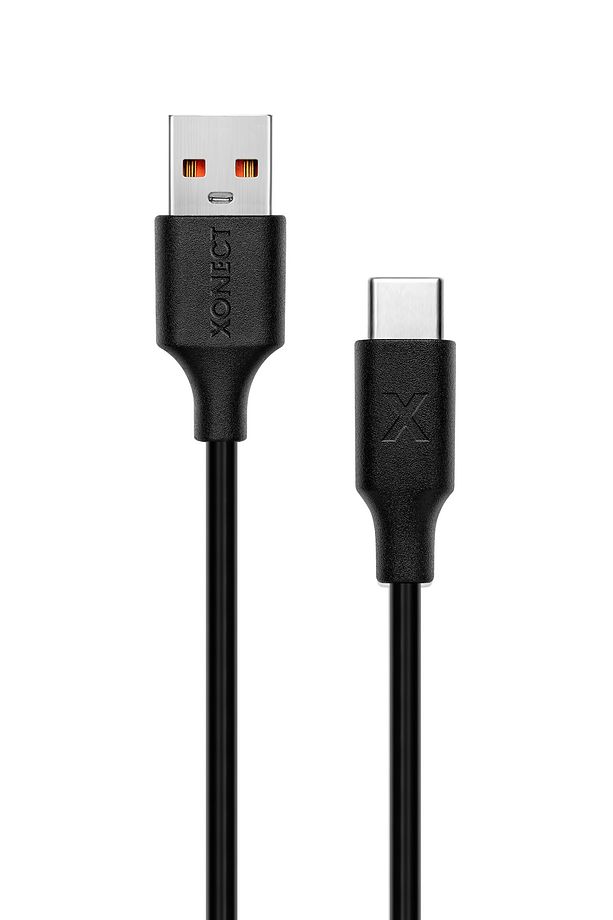 USB to Type-C iPhone ve Samsung Modelleri için Hızlı Şarj ve Data Kablosu 40cm (Siyah) - 1