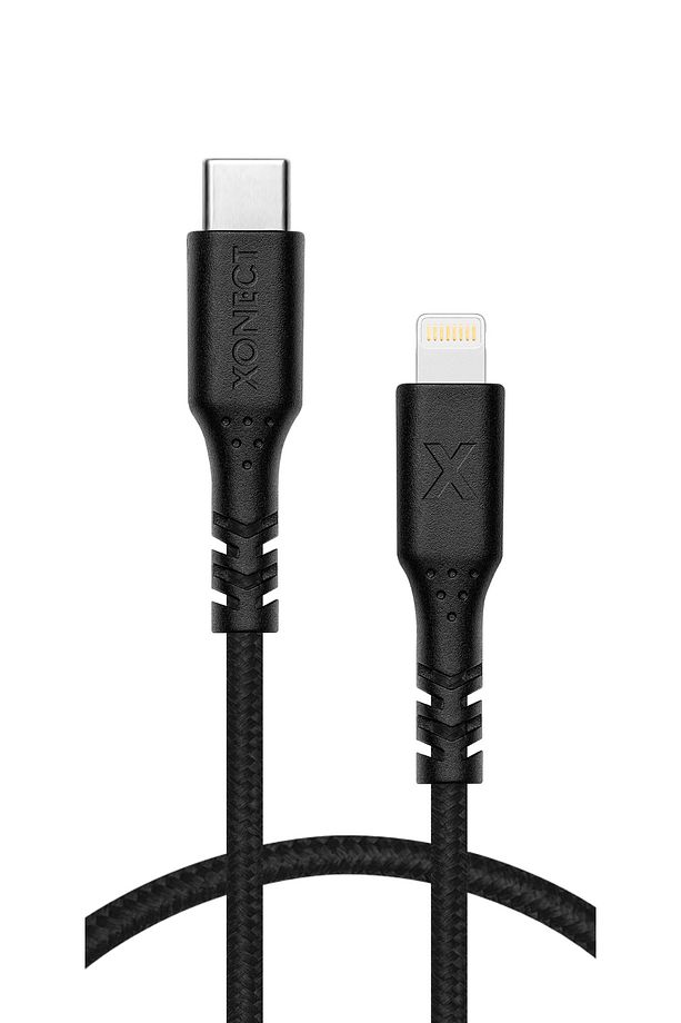 TypeC to Lightning iPhone için Hızlı Şarj ve Data Kablosu 40cm Hasır (Siyah) - 5