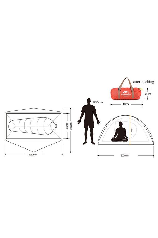 Romin Ultralight Tek Kişilik Kamp Çadırı Mavi - 2