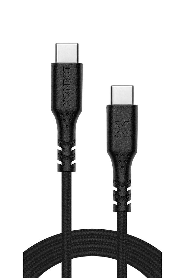 TypeC to TypeC iPhone ve Samsung için Uyumlu  Hızlı Şarj ve Data Kablosu 200cm Hasır (Siyah) - 5