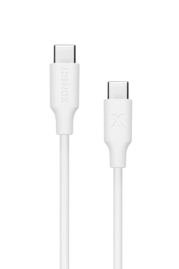 Type-C to Type-C iPhone ve Samsung Modelleri için Hızlı Şarj ve Data Kablosu 40 cm (Beyaz) - 1