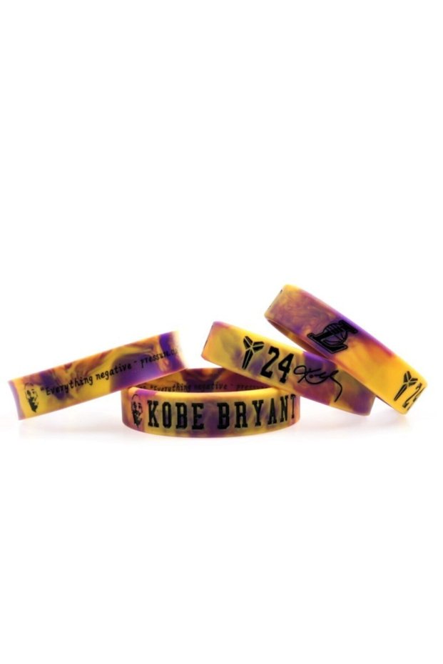 Multicolored Mamba Lakers Basketball Bracelet with Kobe Bryant Portrait