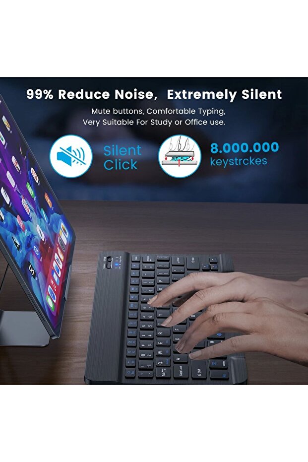 لوحة مفاتيح لاسلكية للألعاب مزودة بتقنية البلوتوث 78 مفتاحًا - متوافقة مع نظام التشغيل Android IOS Windows Mini - 4