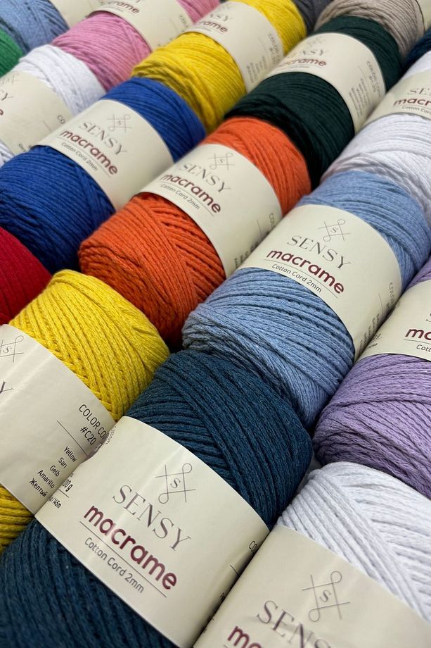 Premium Koton Pamuk Makrome İpi Acı Kahve 2mm Cotton Zincir Makrome Çanta İpi Supla İpi Koton İp - 6