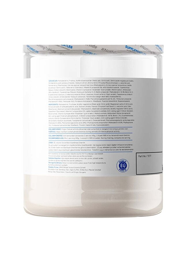 Electrolyte Powder 800 gr - Tropikal Meyve - 4