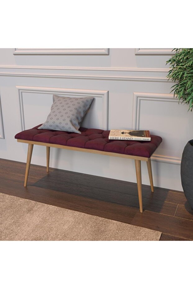 Bordo Ahşap Bench - 1