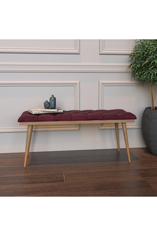 Bordo Ahşap Bench - 2