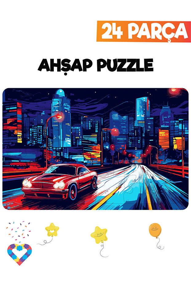 Wooden Kids Puzzle, 24 Pieces